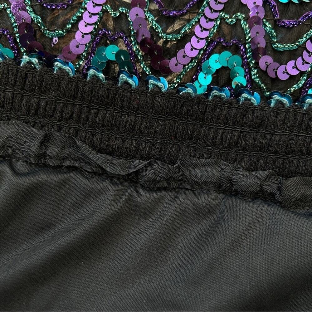 Three Flaggs Vintage Sequin Top Maximalist Glam E… - image 7